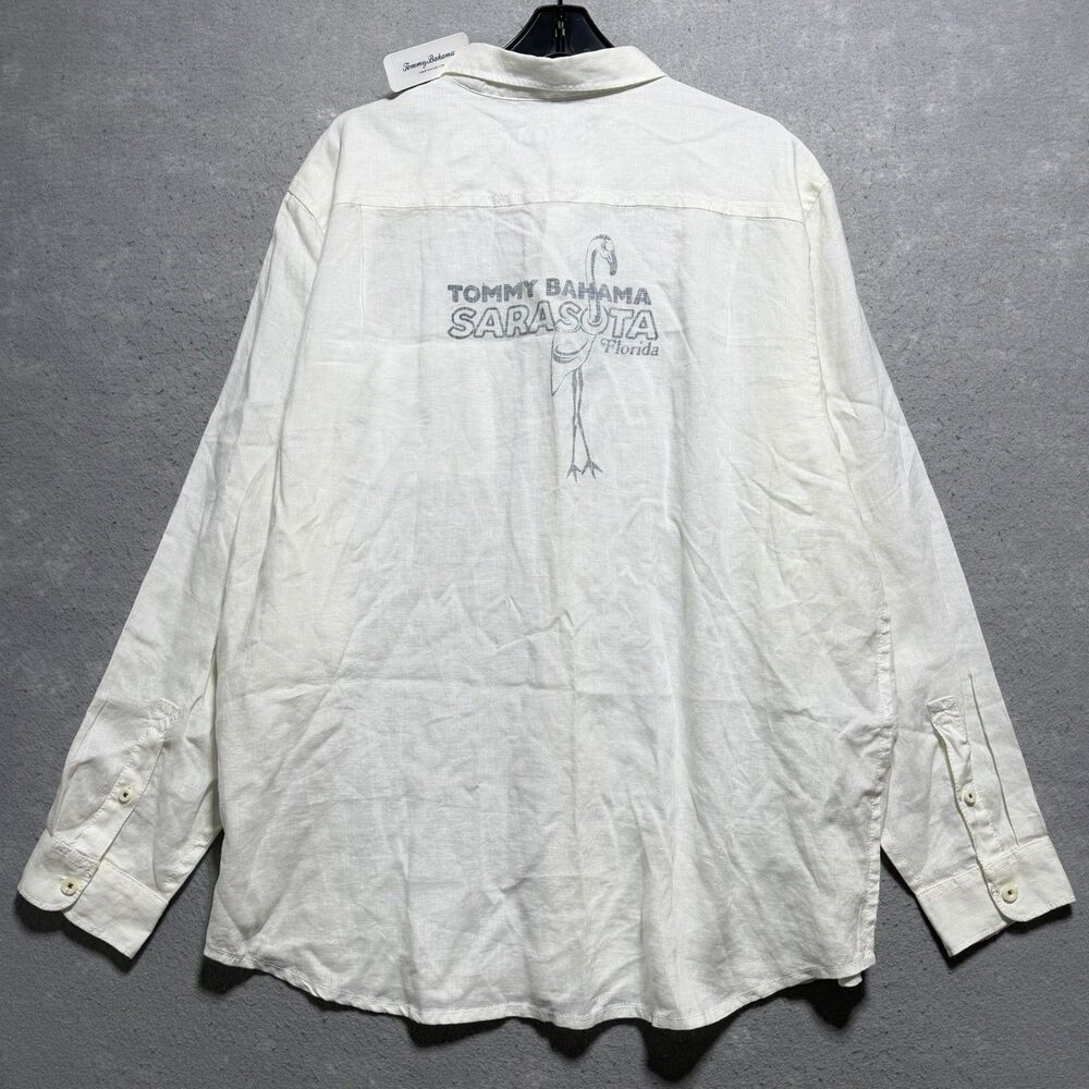 Tommy Bahama Shirt Destination Breezer Mens Sz 2XL Sarasota Fl Linen Woven